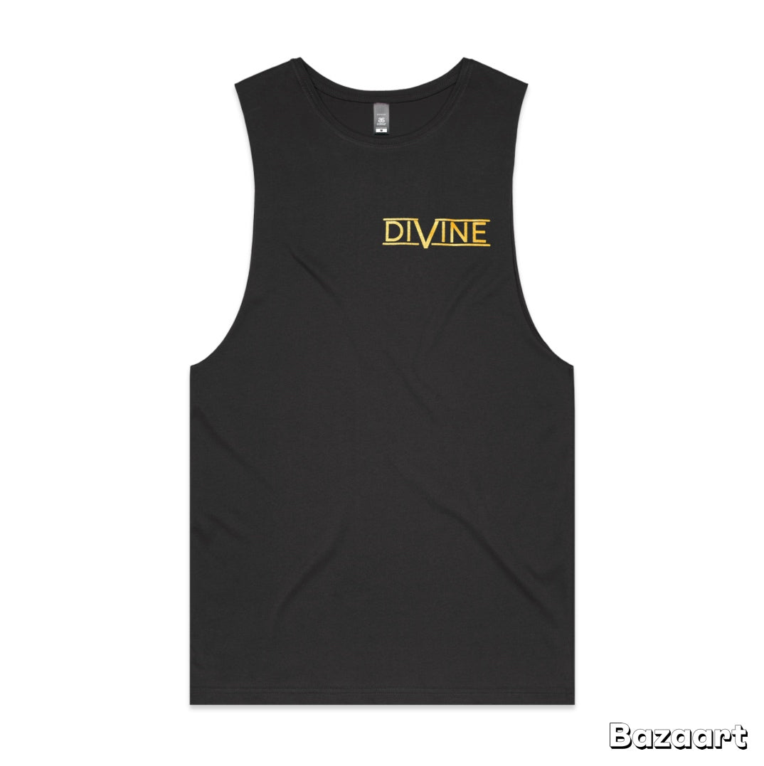 Divine Palm Tree Tank Top Coal