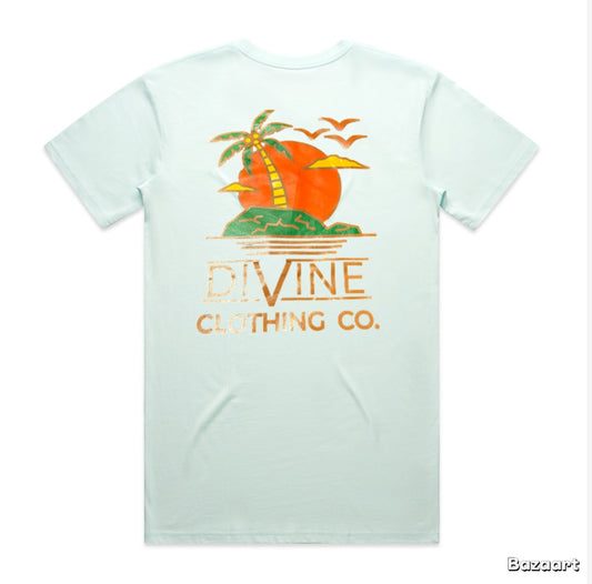 Divine Palm Tree T-Shirt SeaFoam