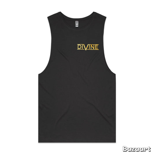 Divine Palm Tree Tank Top Coal